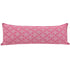 Artisan Hand Loomed Cotton Lumbar Pillow - Pink Ginkgo - 16"x48" - ARCADIA HOME